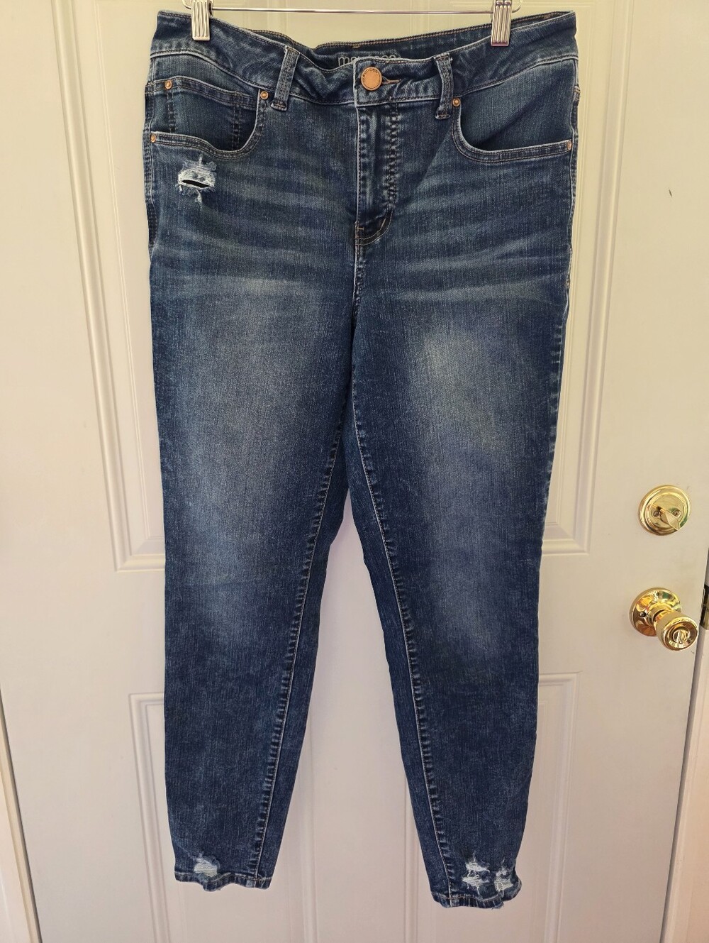 Maurices Dark Blue Ankle Crop Stretch Jeans Size 12